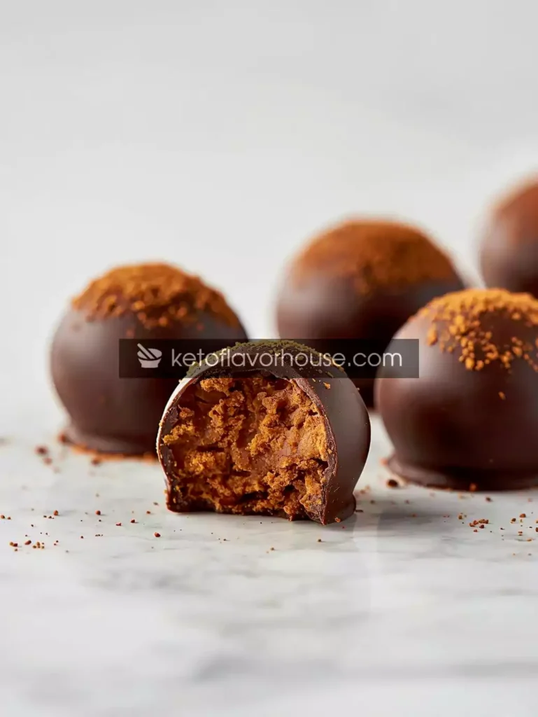 Sugar-Free Chocolate Pumpkin Truffles
