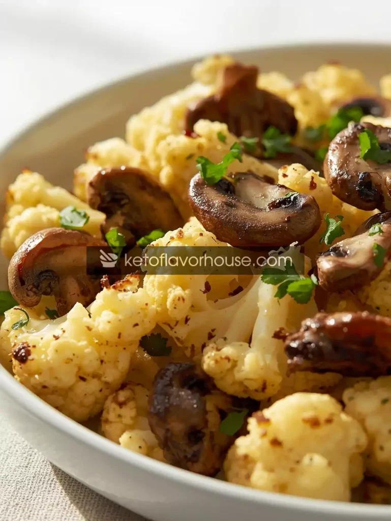 Weight Watchers Garlic Cauliflower and Mushrooms