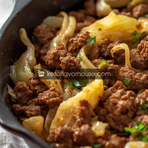 Weight Watchers Ground Beef & Cabbage Skillet