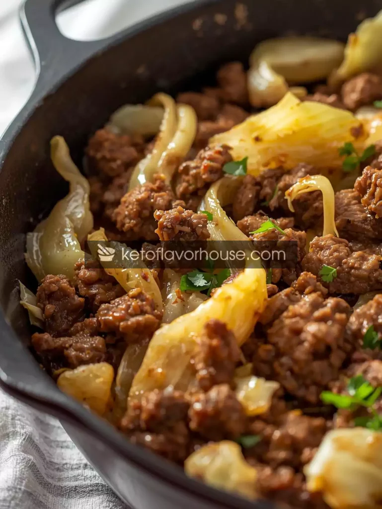 Weight Watchers Ground Beef & Cabbage Skillet