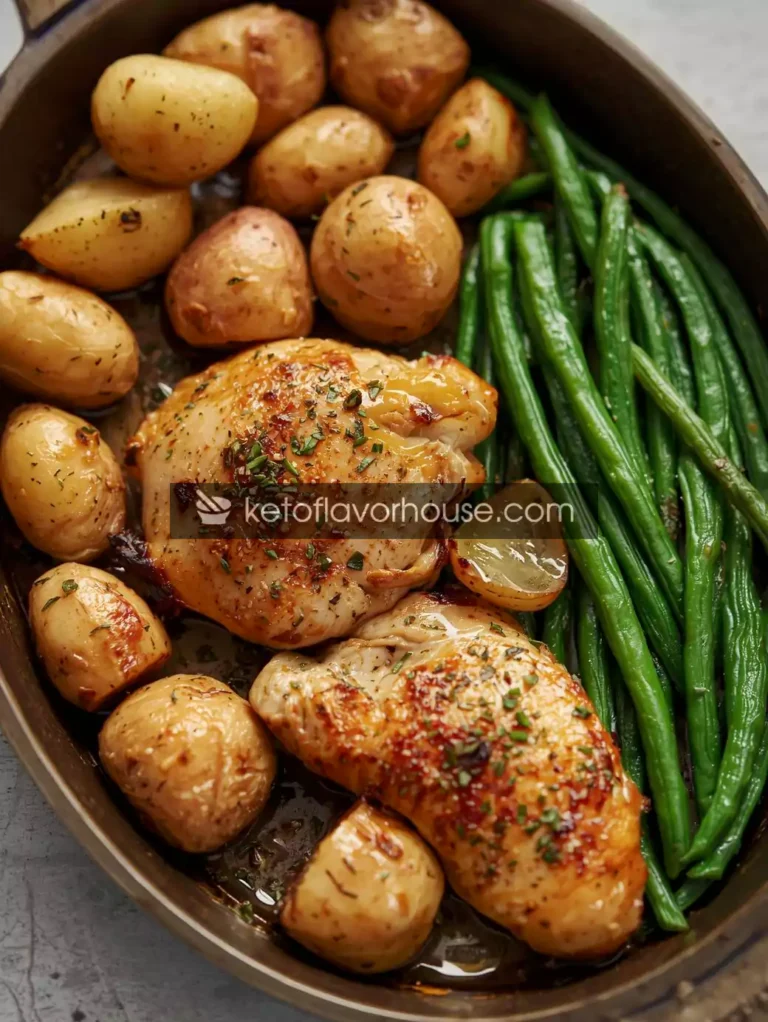 Weight Watchers One-Pan Garlic Herb Chicken with Potatoes & Green Beans