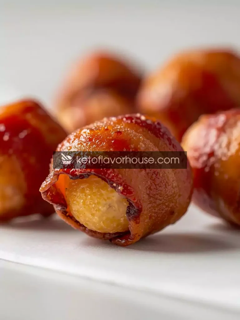 Air Fryer Turkey-Bacon Wrapped Almond Bites