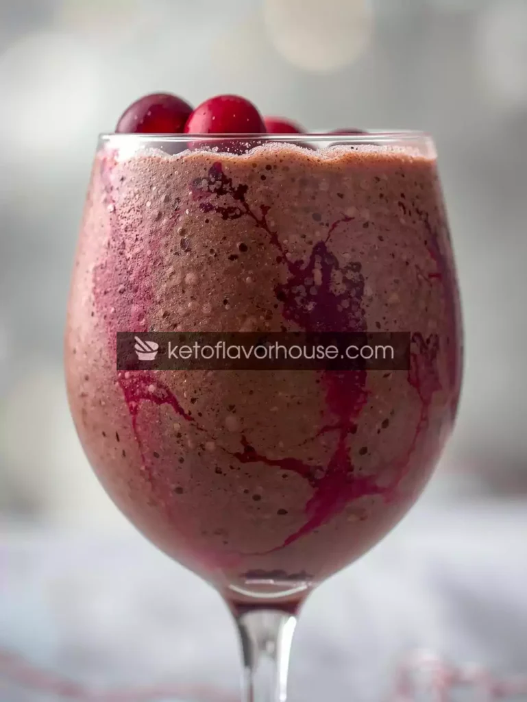 Chocolate Cranberry Holiday Smoothie
