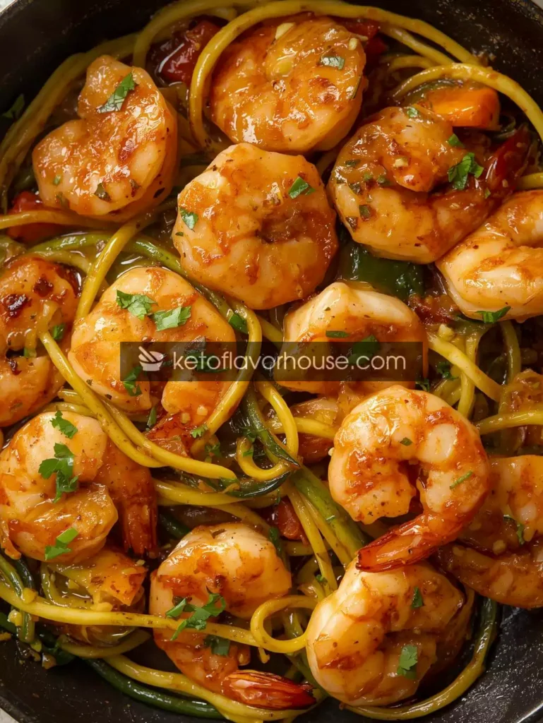 Garlic Butter Shrimp Skillet with Zucchini Noodles