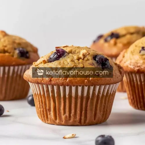 High-Protein Blueberry Almond Muffins