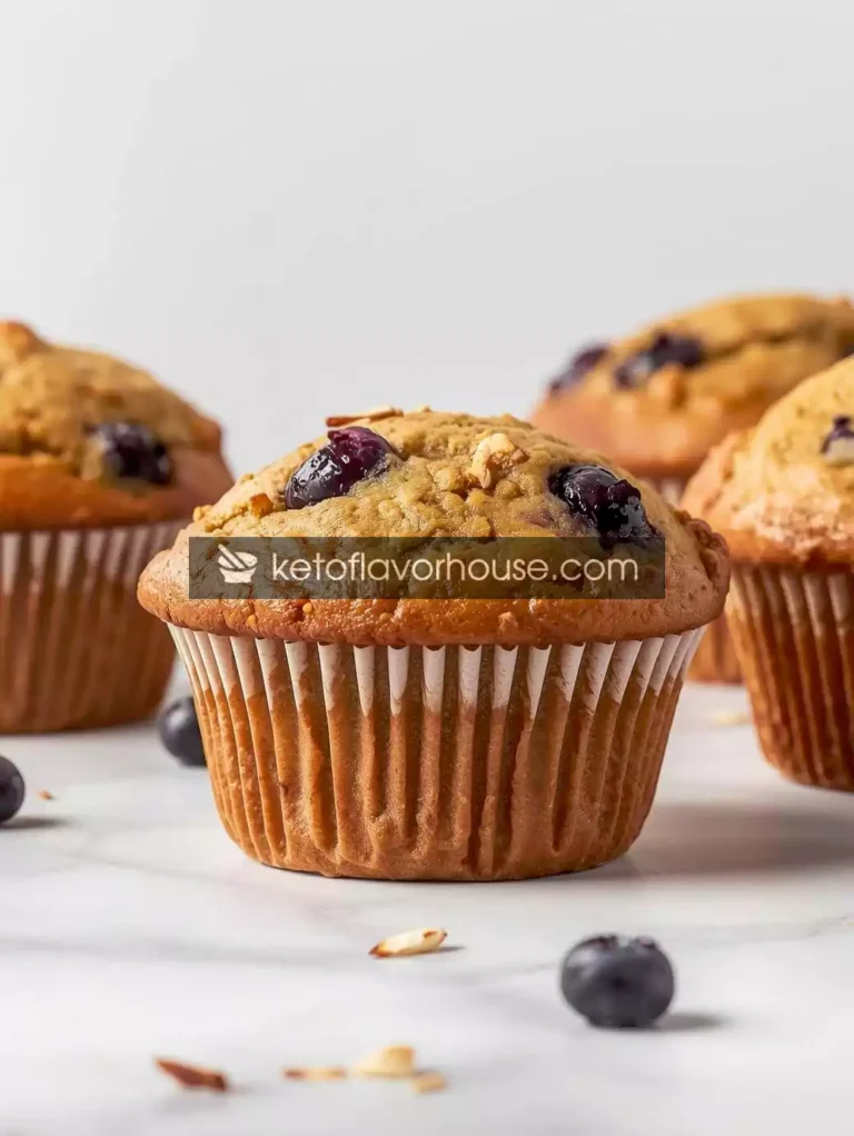 High-Protein Blueberry Almond Muffins