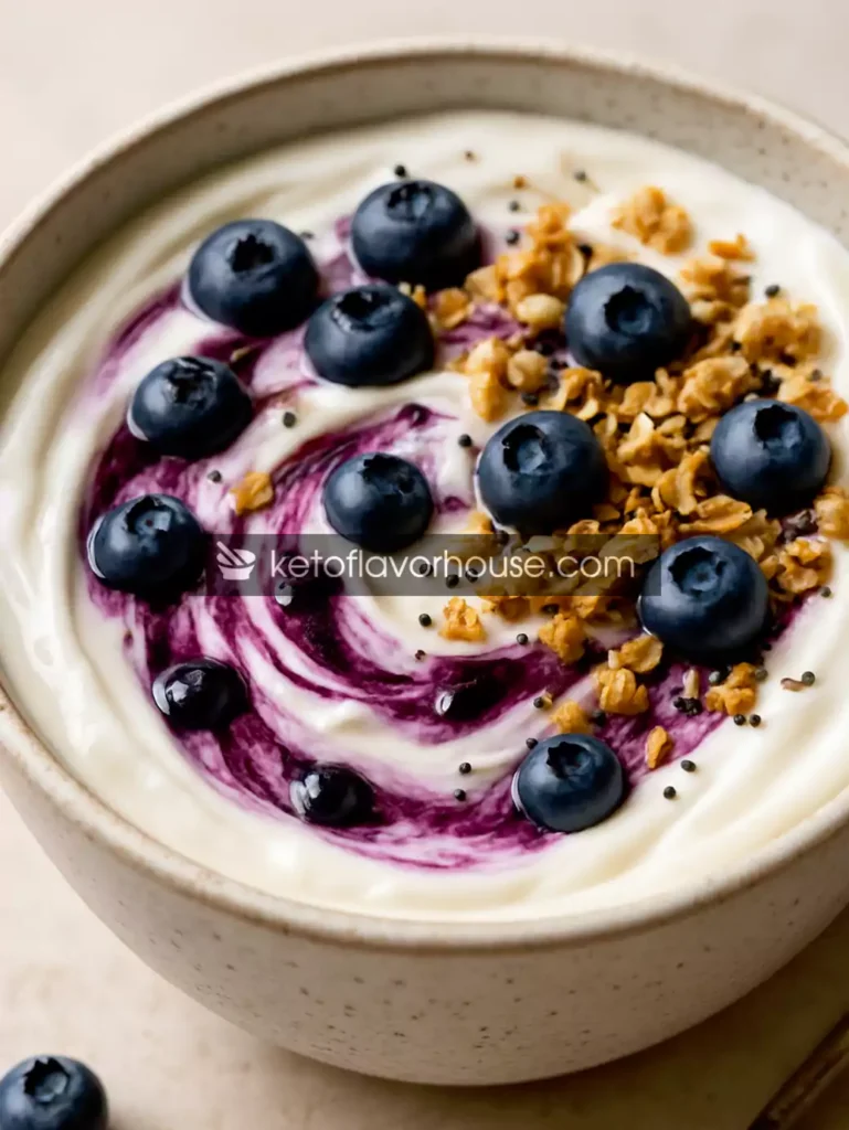 High-Protein Blueberry Vanilla Swirl Yogurt Bowl