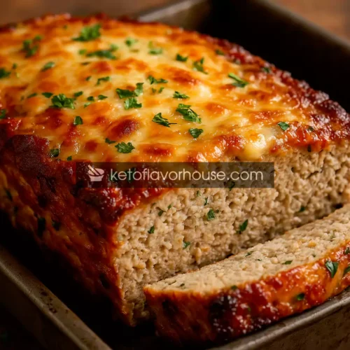 High-Protein Cheesy Garlic Turkey Meatloaf