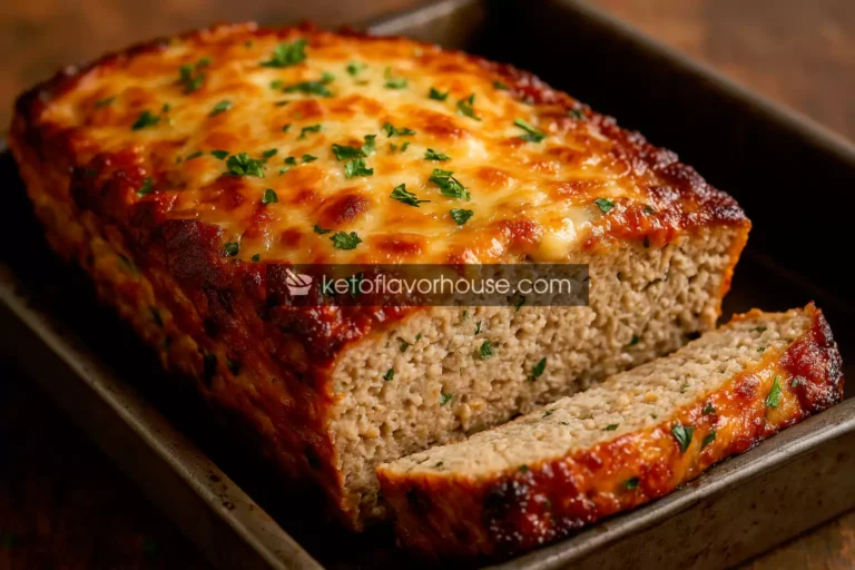 High-Protein Cheesy Garlic Turkey Meatloaf