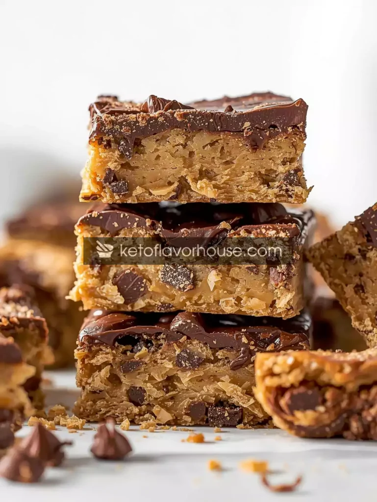 High-Protein Cookie Dough Caramel Bars – Low-Carb, Protein-Packed Dessert Treat
