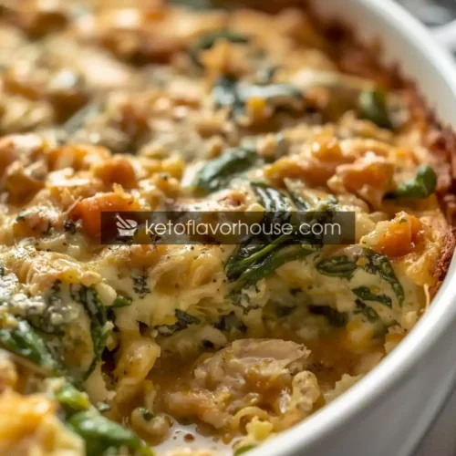 High-Protein Spinach and Artichoke Chicken Casserole