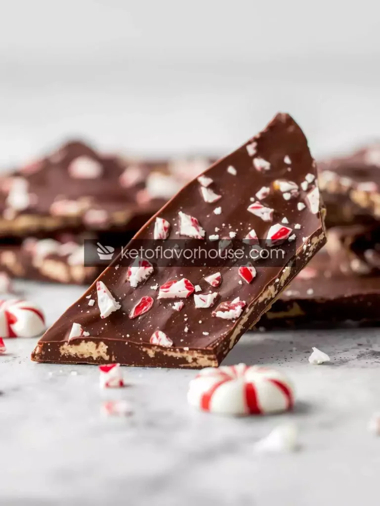 Keto Chocolate Peppermint Bark