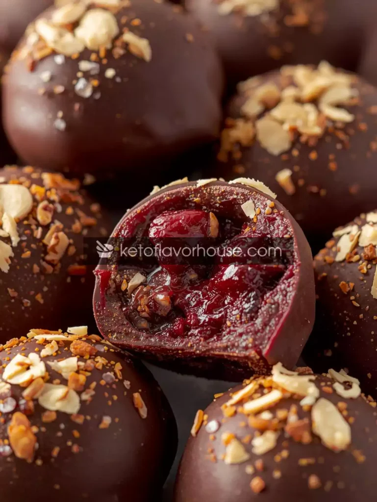 Keto Cranberry Almond Truffles