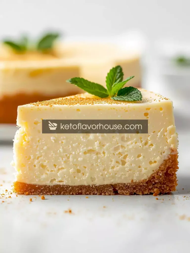Keto Eggnog Cheesecake
