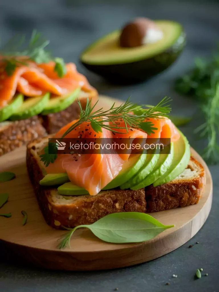 Smoked Salmon & Avocado Protein “Toast”