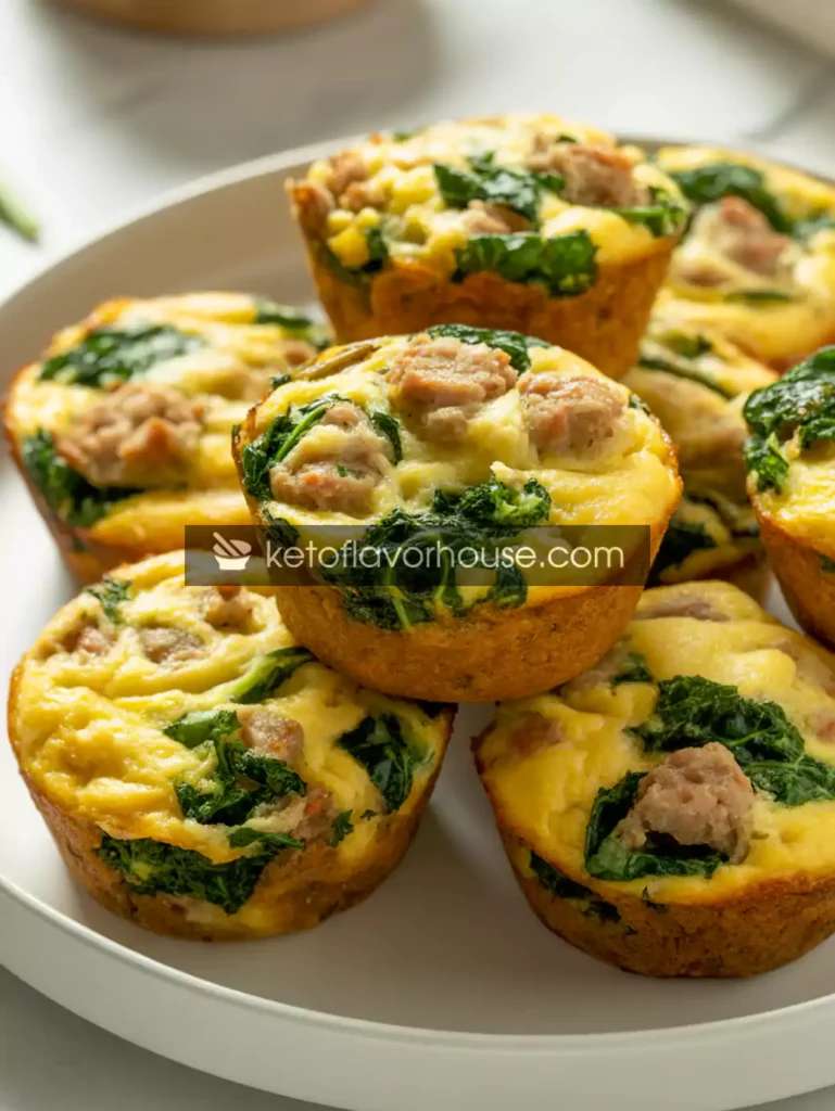 Turkey Sausage & Kale Frittata Muffins