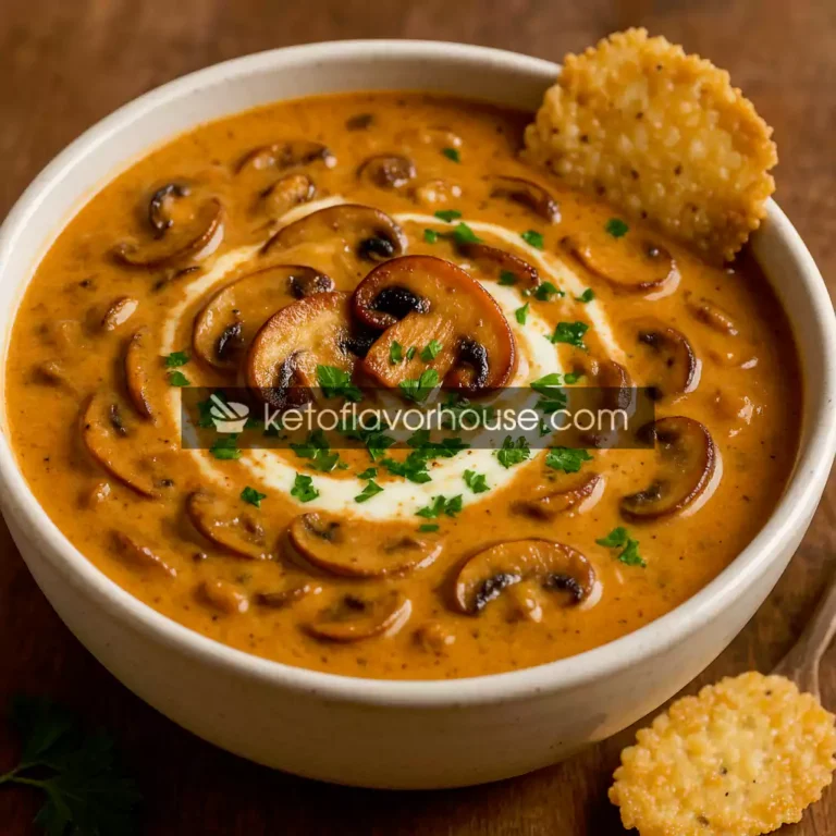 Creamy Keto Hungarian Mushroom Soup