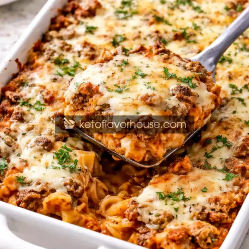 High-Protein Beef Lombardi Casserole