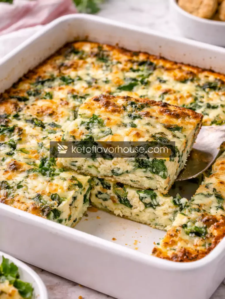 High-Protein Cottage Cheese & Spinach Crustless Quiche