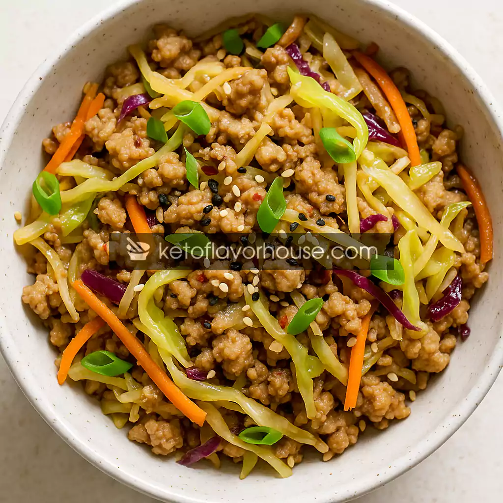 High-Protein Low-Carb Egg Roll in a Bowl