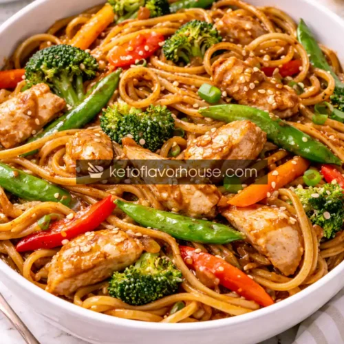 High-Protein Teriyaki Noodles with Veggies
