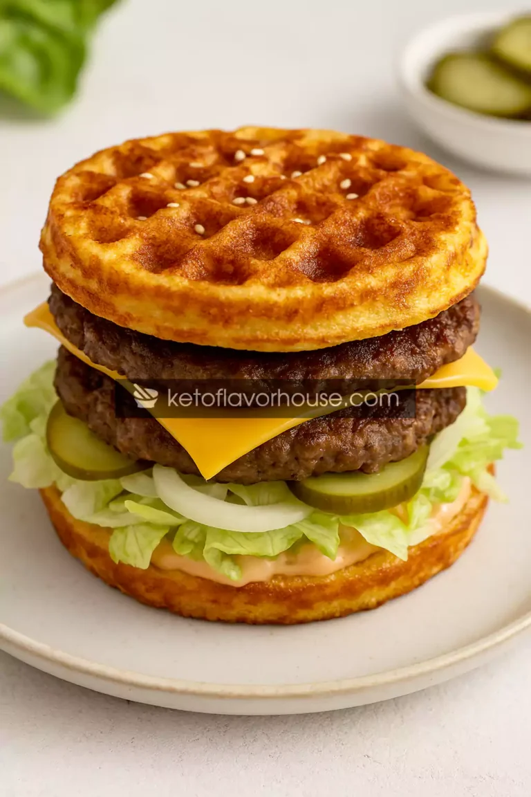 Keto Big Mac Chaffle Recipe