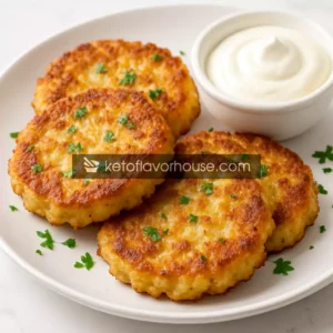 Keto Cauliflower Cheese Fritters