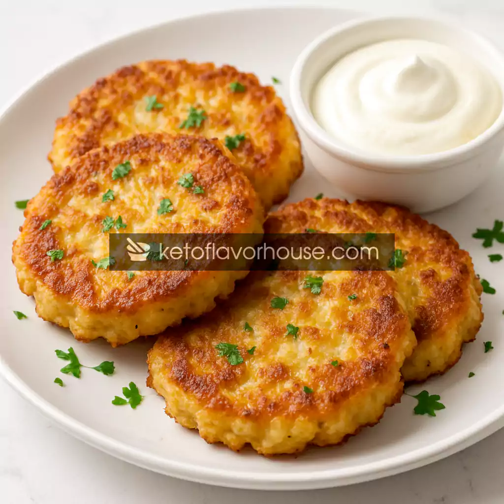 Keto Cauliflower Cheese Fritters