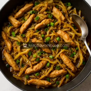 Keto Chicken Cabbage Stir-Fry