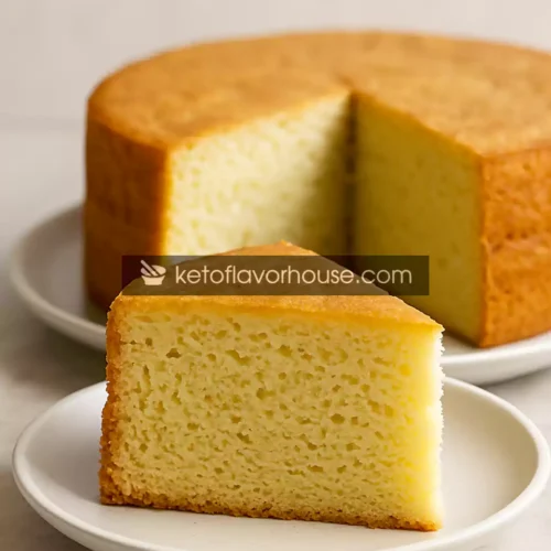 Keto High-Protein Vanilla Sponge Cake