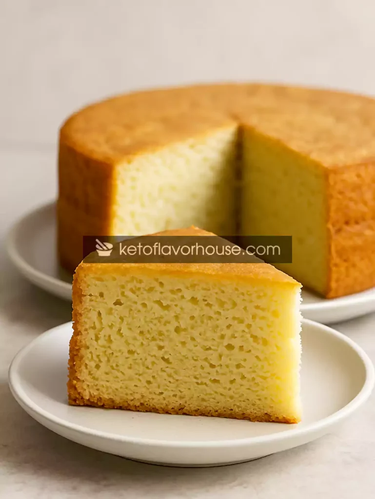 Keto High-Protein Vanilla Sponge Cake