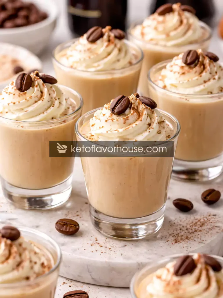 Keto Kahlua & Baileys Pudding Shots (Low Carb, Sugar-Free & Creamy!)