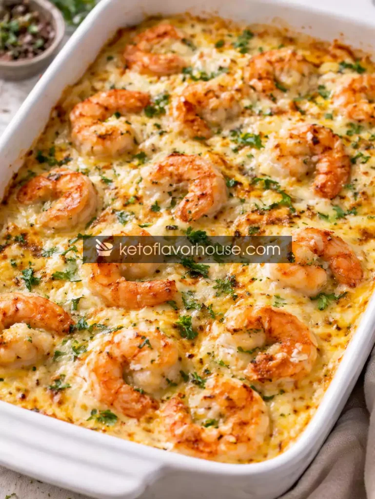 Keto Shrimp & Cheese Casserole