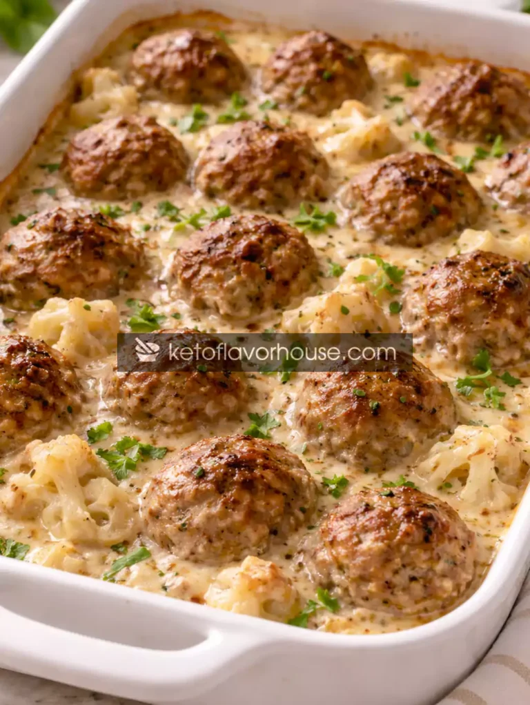 Keto Swedish Meatball Casserole
