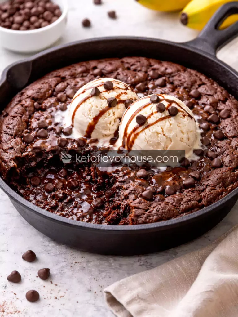 Weight Watchers Chocolate Skillet Cake with Ice Cream
