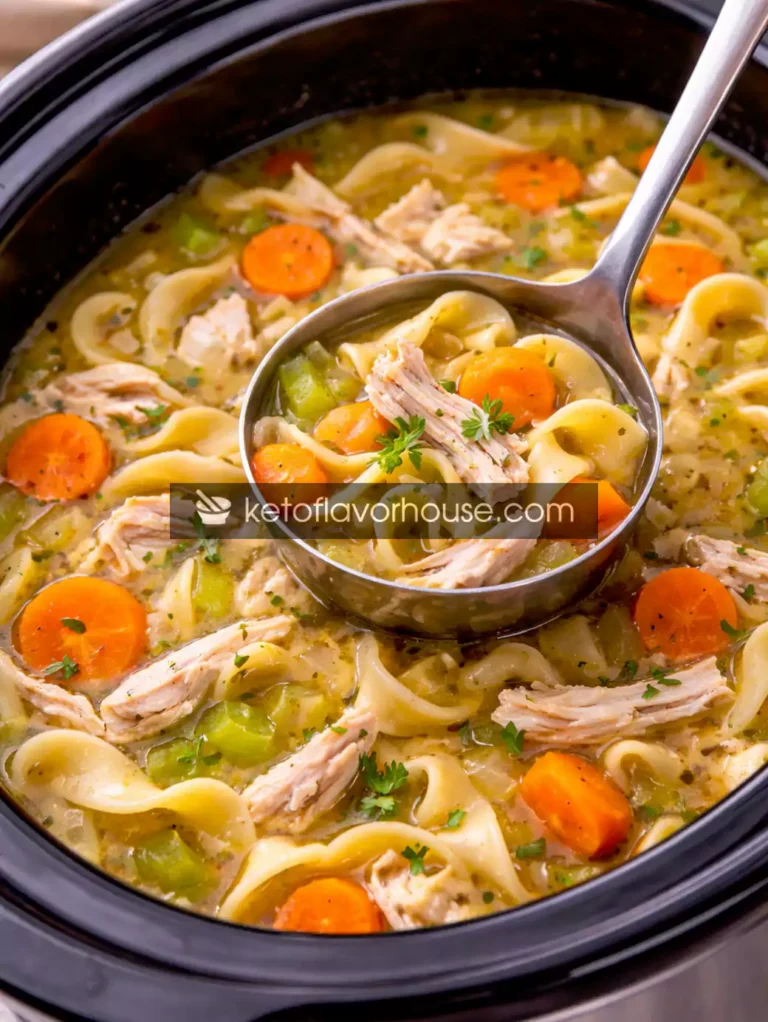 Weight Watchers Crockpot Chicken and Noodles Soup
