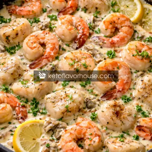 High-Protein Garlic Butter Seafood Skillet