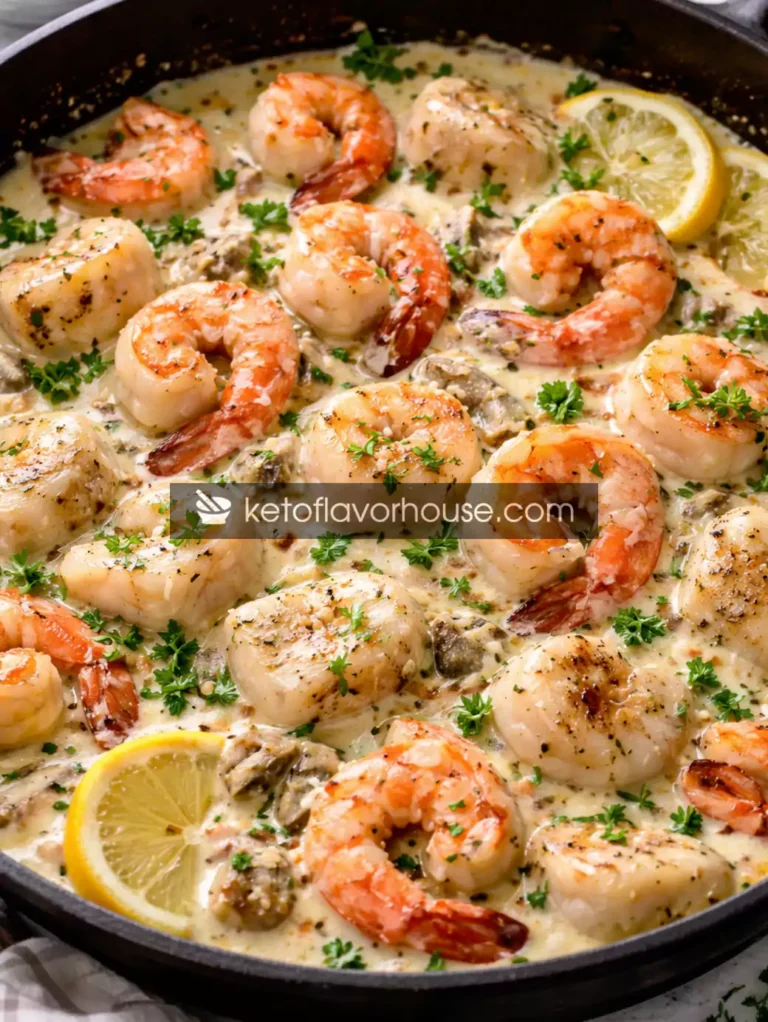High-Protein Garlic Butter Seafood Skillet