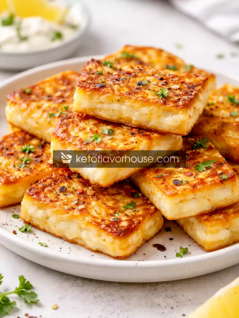 High-Protein Golden Fried Halloumi Cheese