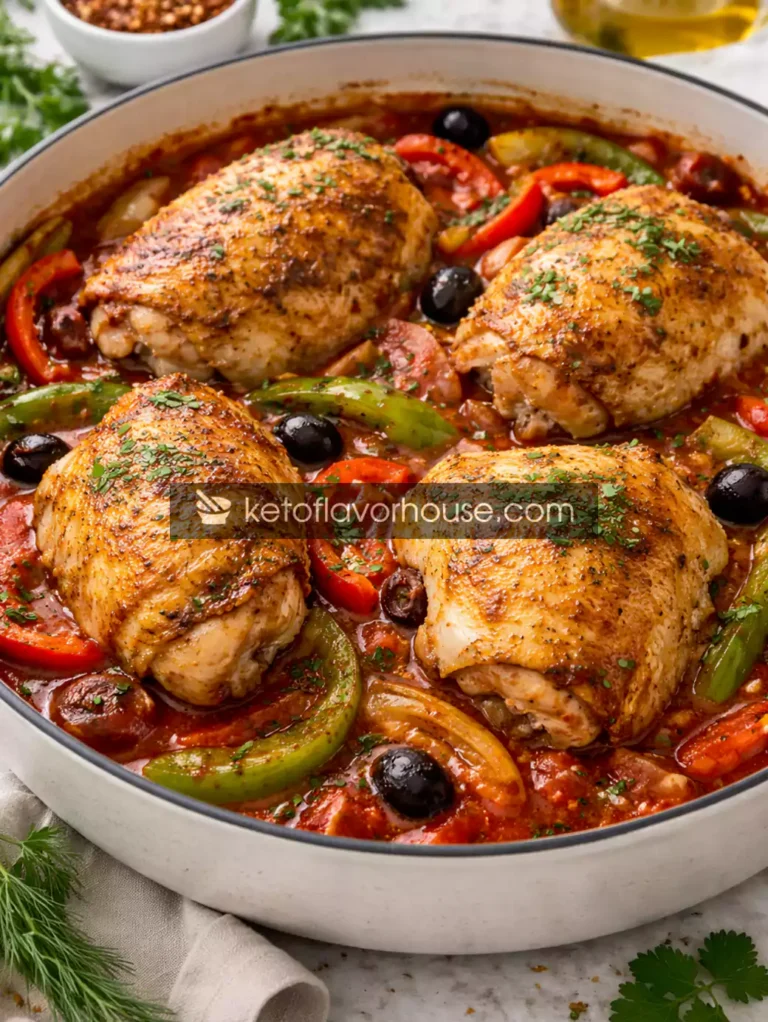 Keto Baked Chicken Cacciatore