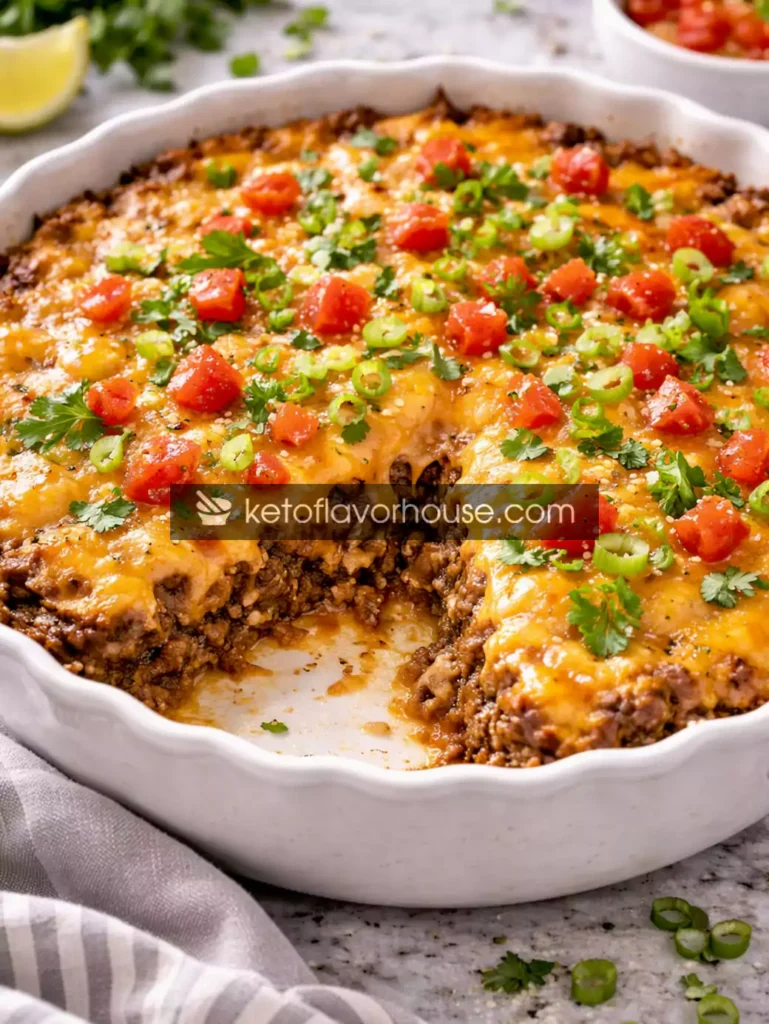 Keto Beef Taco Pie