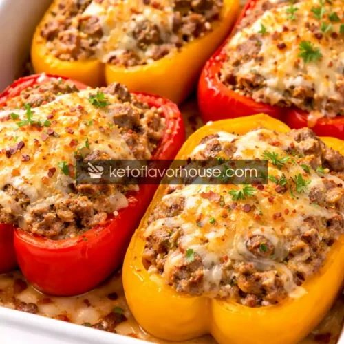 Keto Cream Cheese Stuffed Bell Peppers