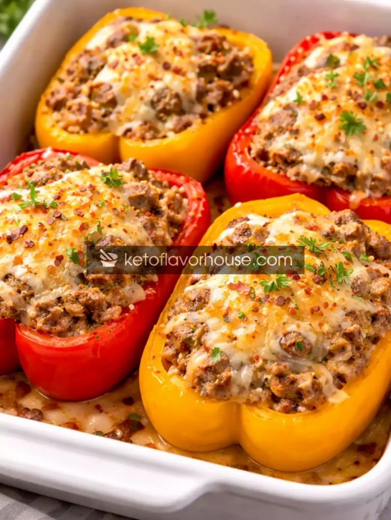 Keto Cream Cheese Stuffed Bell Peppers