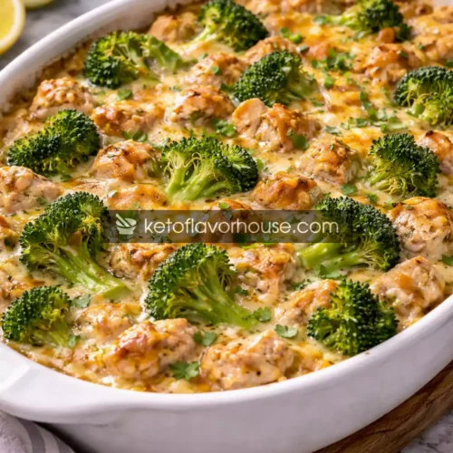 Keto Creamy Chicken & Broccoli Bake