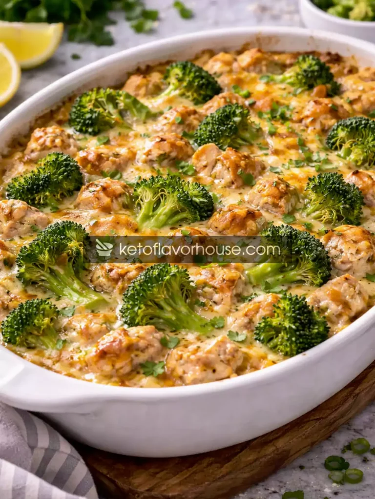 Keto Creamy Chicken & Broccoli Bake