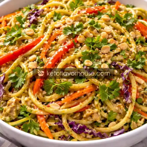 Keto Peanut Noodle Salad