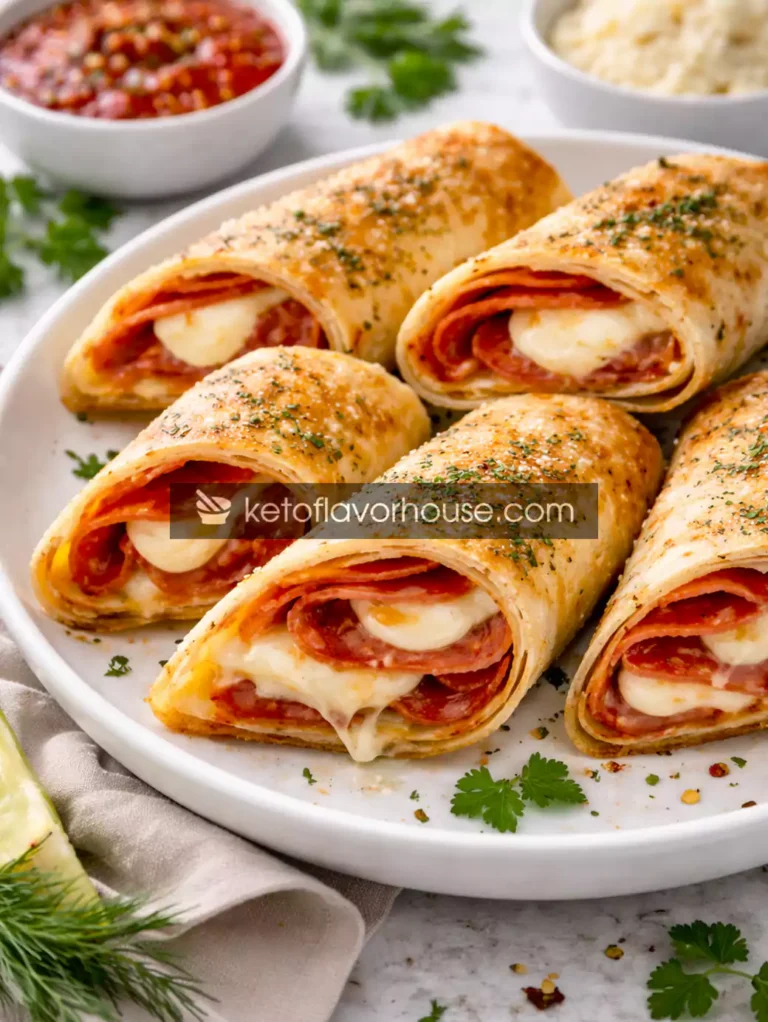 Keto Pepperoni Mozzarella Air Fryer Wraps