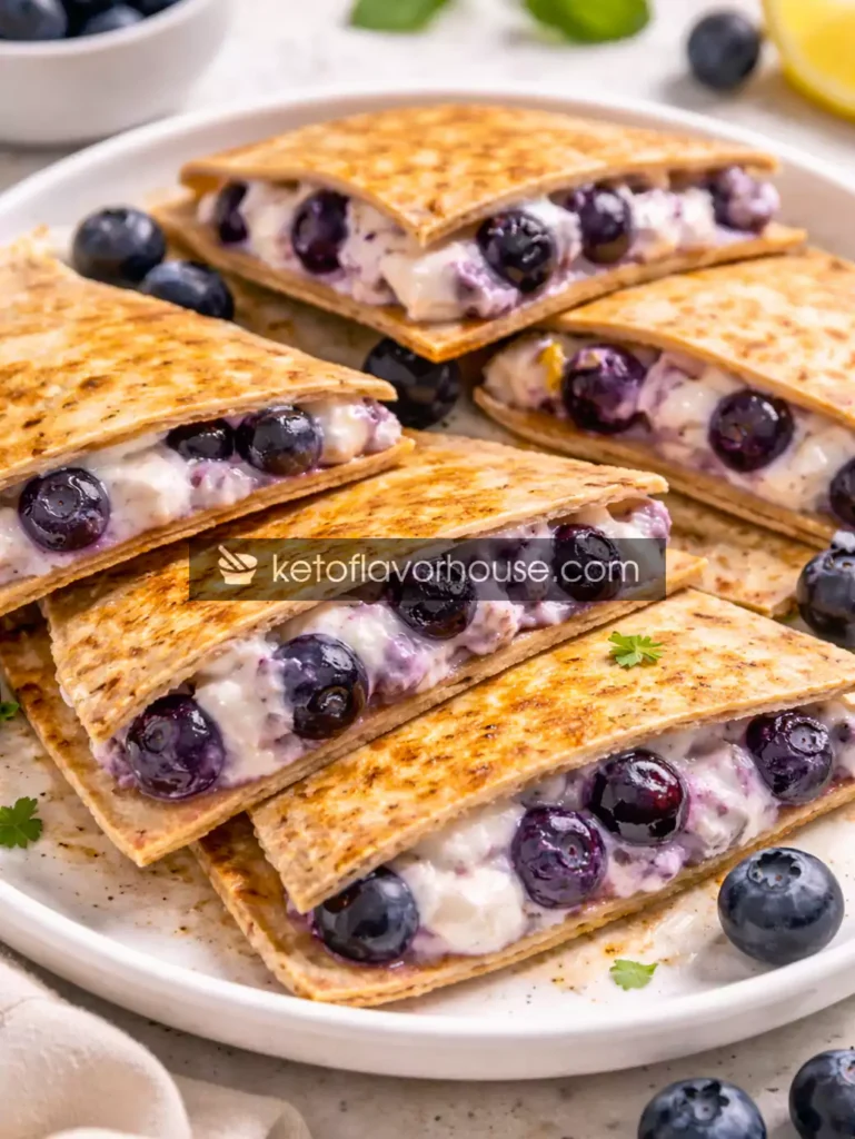 High-Protein Blueberry Breakfast Quesadillas