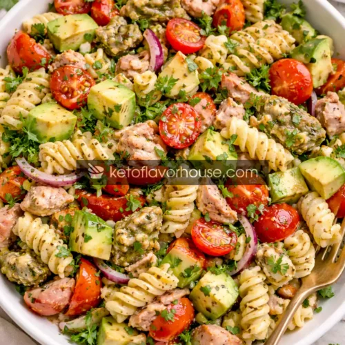 High-Protein Mediterranean Tuna Pasta Salad