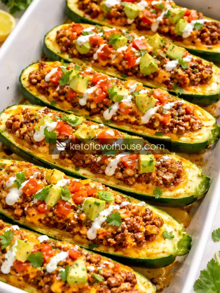 High-Protein Taco Zucchini Boats